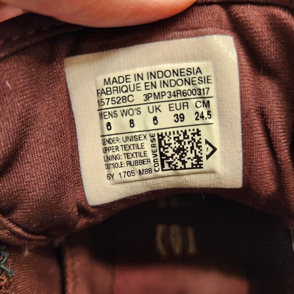 CONVERSE CHUCK TAYLOR ALL STAR Mid Top Sneakers Syde Street Dark Sangria M-6/W-8 - Picture 4 of 12